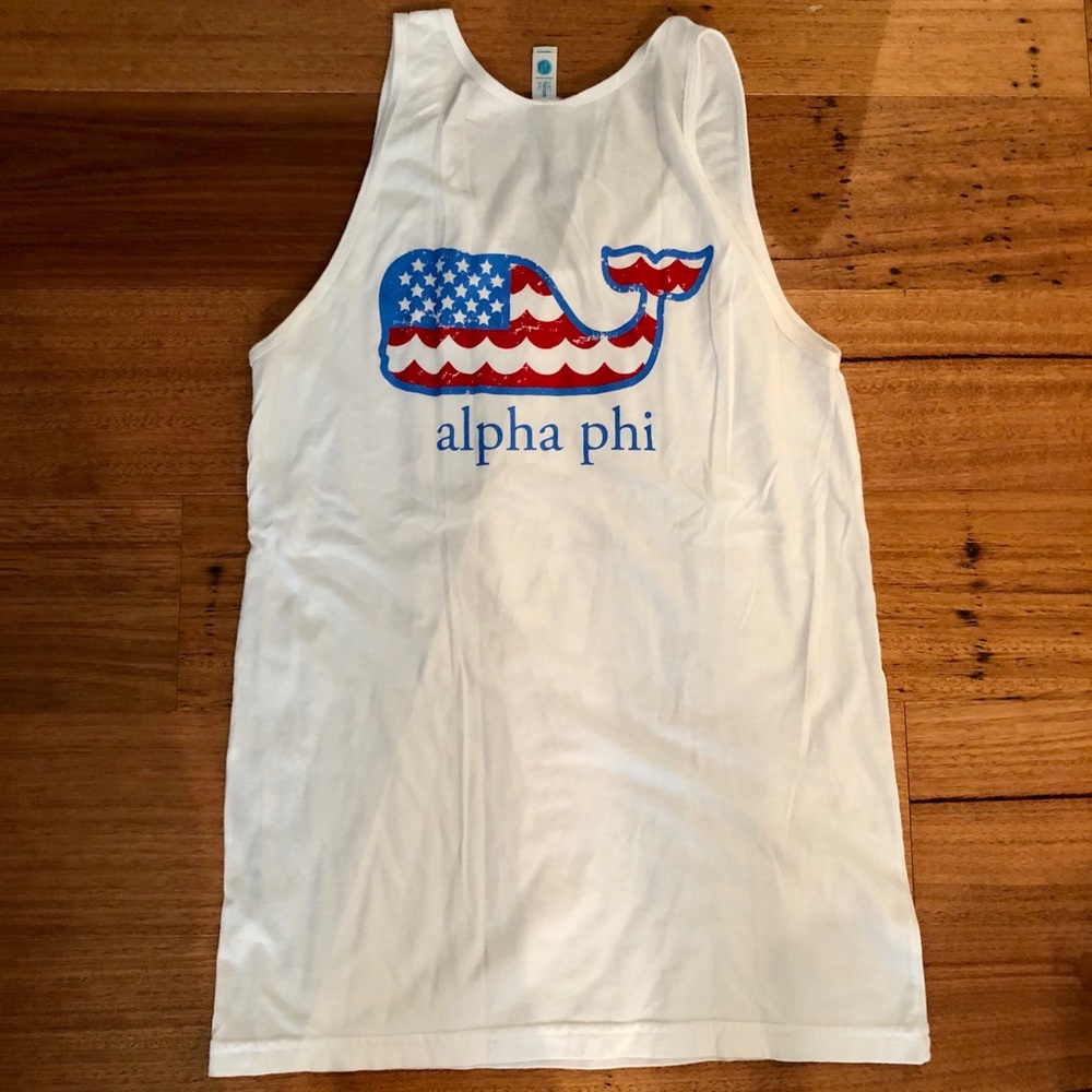 Alpha Phi - vineyard vines - white tank - M